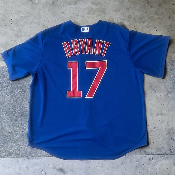Kris Bryant Chicago Cubs Jersey 2016 World Series Champions Majestic MLB Blue - Picture 1 of 6